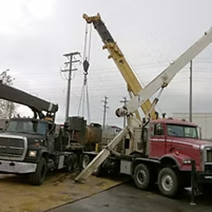 trucks with cranes